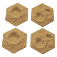 1-Hex Crater Set - 4 Pieces - FLOCKED DESERT