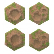 1-Hex Crater Set - 4 Pieces - FLOCKED