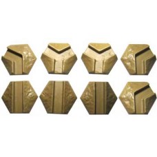 1-Hex Trench SET 1 - BROWN 10-15mm (8 pieces)