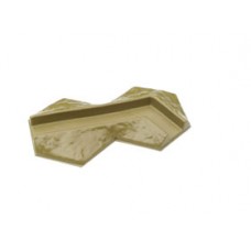 2-Hex Trench Right Bend 10-15mm - BROWN