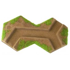 2-Hex Trench Y+Right Bend 10-15mm - FLOCKED