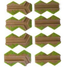 2-Hex Trench SET 1 10-15mm - FLOCKED (8 Pieces)