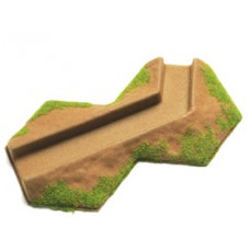 2-Hex Trench Left Bend 10-15mm - DESERT TRANSITION FLOCKED