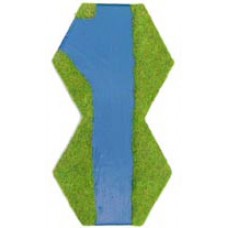 2-Hex Brook/Stream with Left Junction - FLOCKED