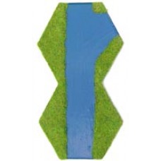 2-Hex Brook/Stream with Right Junction - FLOCKED