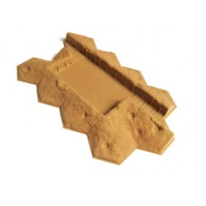 12-Hex Artillery Trench 28mm - DESERT FLOCKED