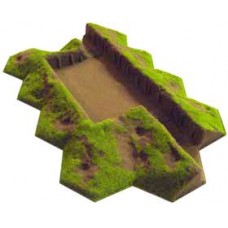 12-Hex Artillery Trench 28mm - FLOCKED