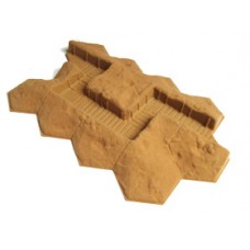 12-Hex Trench 28mm - DESERT FLOCKED