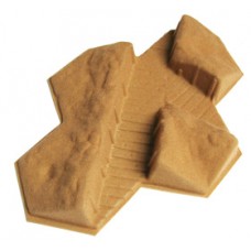 4-Hex Trench 3-way 28mm - DESERT FLOCKED