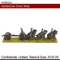 Confederate Limbers, Teams & Guns