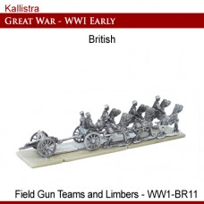 British Early War Field Gun Teams and Limbers