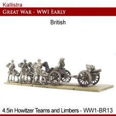 British Early War 4.5in Howitzer Gun Teams and Limbers