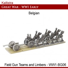 Belgian Early War Field Gun Teams and Limbers