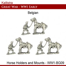 Belgian Early War Dragoon Horse Holders and Mounts