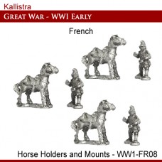 French Early War Dragoon Horse Holders and Mounts