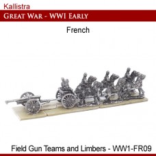 French Early War Field Gun Teams and Limbers