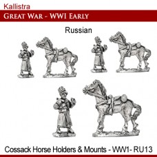 Russian Early War Cossack Horse Holders and Mounts