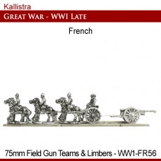 French Late War Field Gun Teams and Limbers