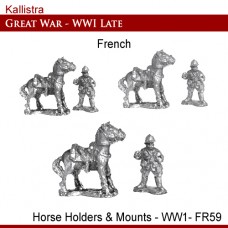 French Late War Cavalry Horse Holders and Mounts