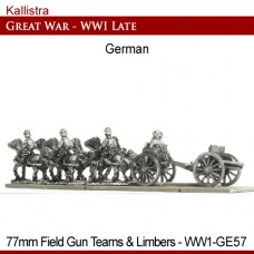 German Late War 77mm Field Gun Teams and Limbers