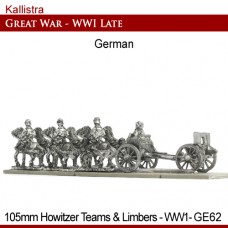 German Late War 105mm Field Gun Teams and Limbers