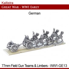 German Early War 77mm Field Gun Teams and Limbers