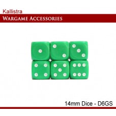 D6 Spot Dice - Green