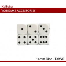 D6 Spot Dice - White