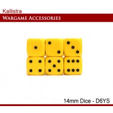 D6 Spot Dice - Yellow