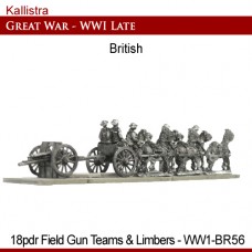 British Late War 18pdr Field Gun Teams and Limbers