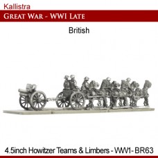 British Late War 4.5in Howitzer Gun Teams and Limbers